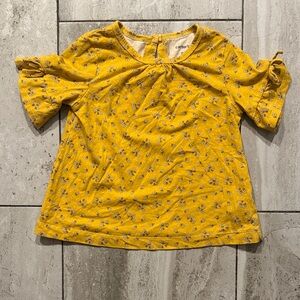 Carter's Yellow Floral Tie-Sleeve Tunic Top